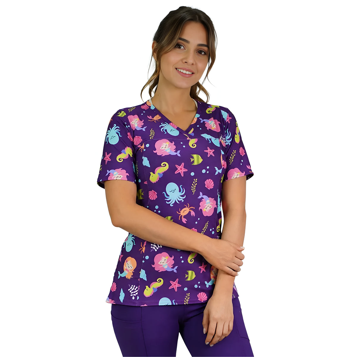 Delantal Elasticado Estampado Mujer
