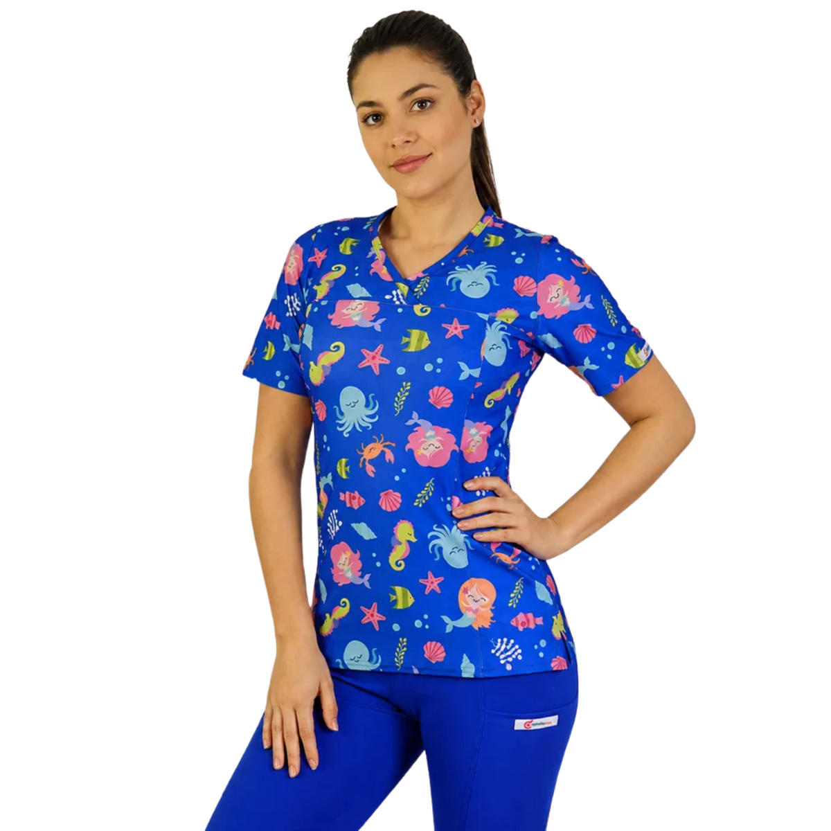 Delantal Elasticado Estampado Mujer