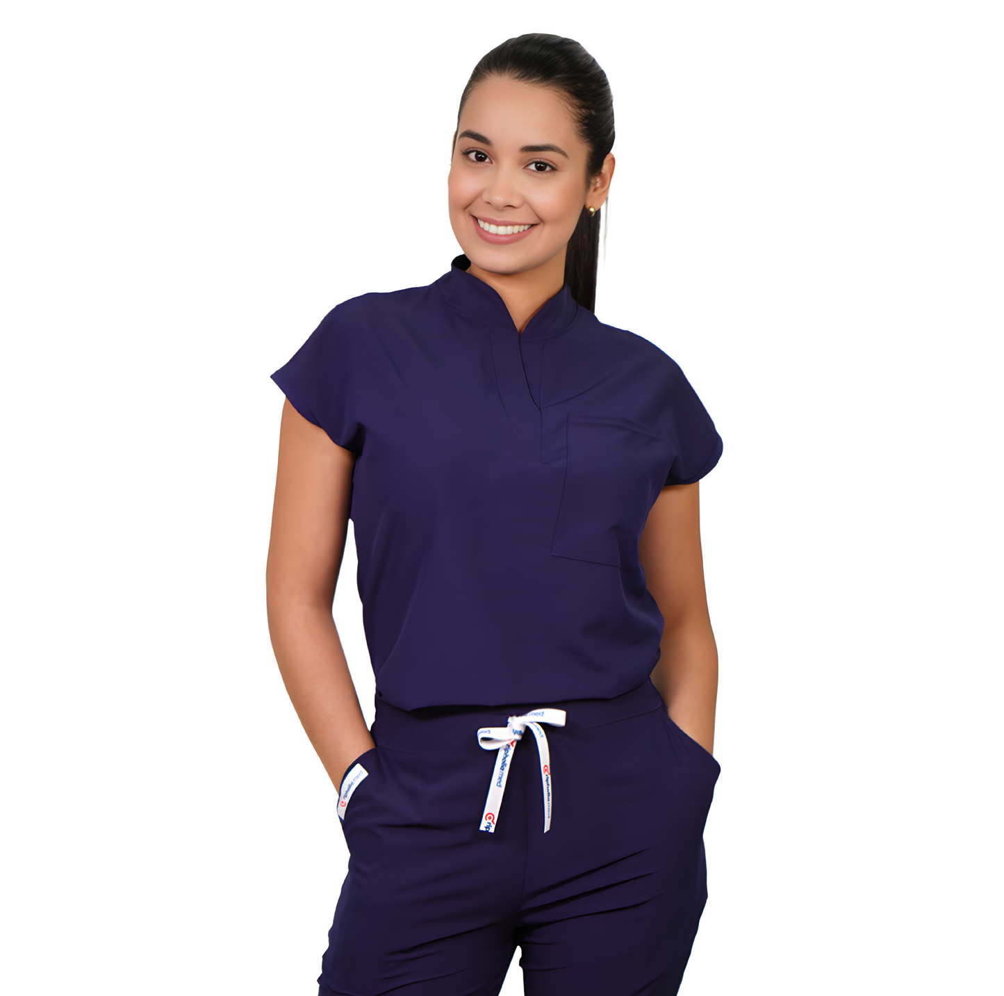 Delantal mujer antifluidos Amapola Azul Marino