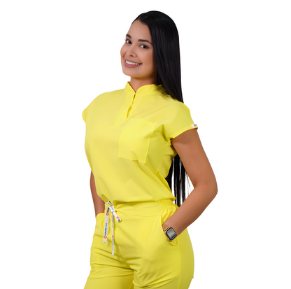 Delantal mujer antifluidos Amapola Amarillo