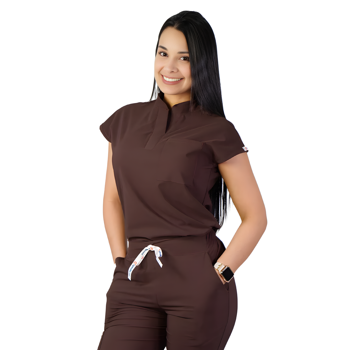 Delantal mujer antifluidos Amapola Café