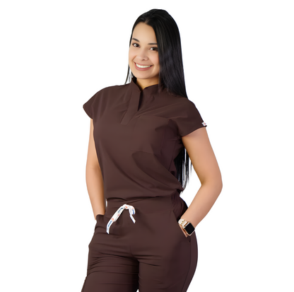 Delantal mujer antifluidos Amapola Café