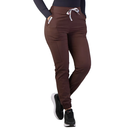 Pantalón Clínico Jogger Antifluidos Café