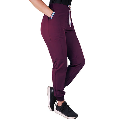 Pantalón Clínico Jogger Antifluidos Burdeo
