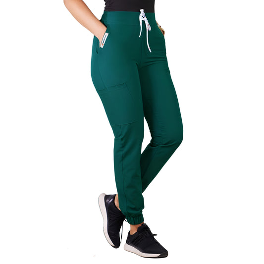 Pantalón Clínico Jogger Antifluidos Verde Pabellón