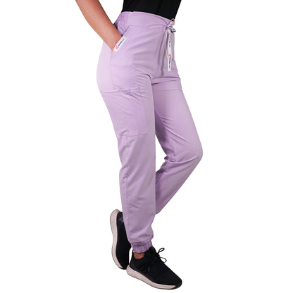 Pantalón Clínico Jogger Antifluidos Lila Pastel