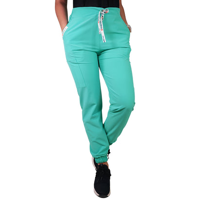 Pantalón Clínico Jogger Antifluidos Verde Pastel