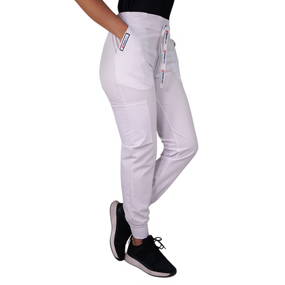 Pantalón Clínico Jogger Antifluidos Blanco