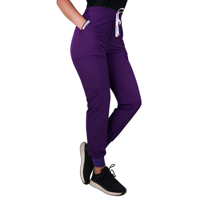 Pantalón Clínico Jogger Antifluidos Morado Oscuro
