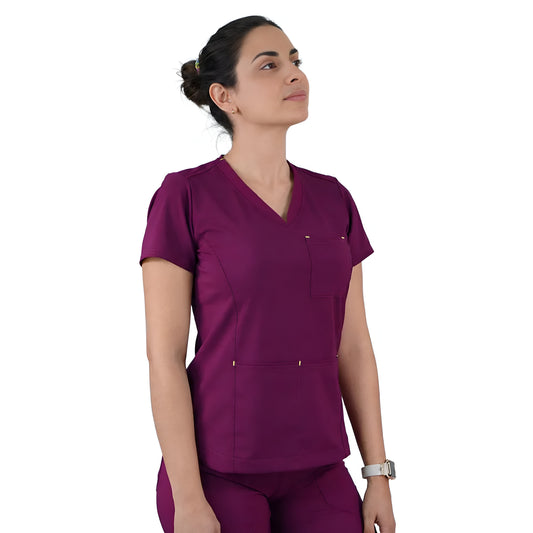 Delantal Mujer Violeta Antifluidos Burdeo