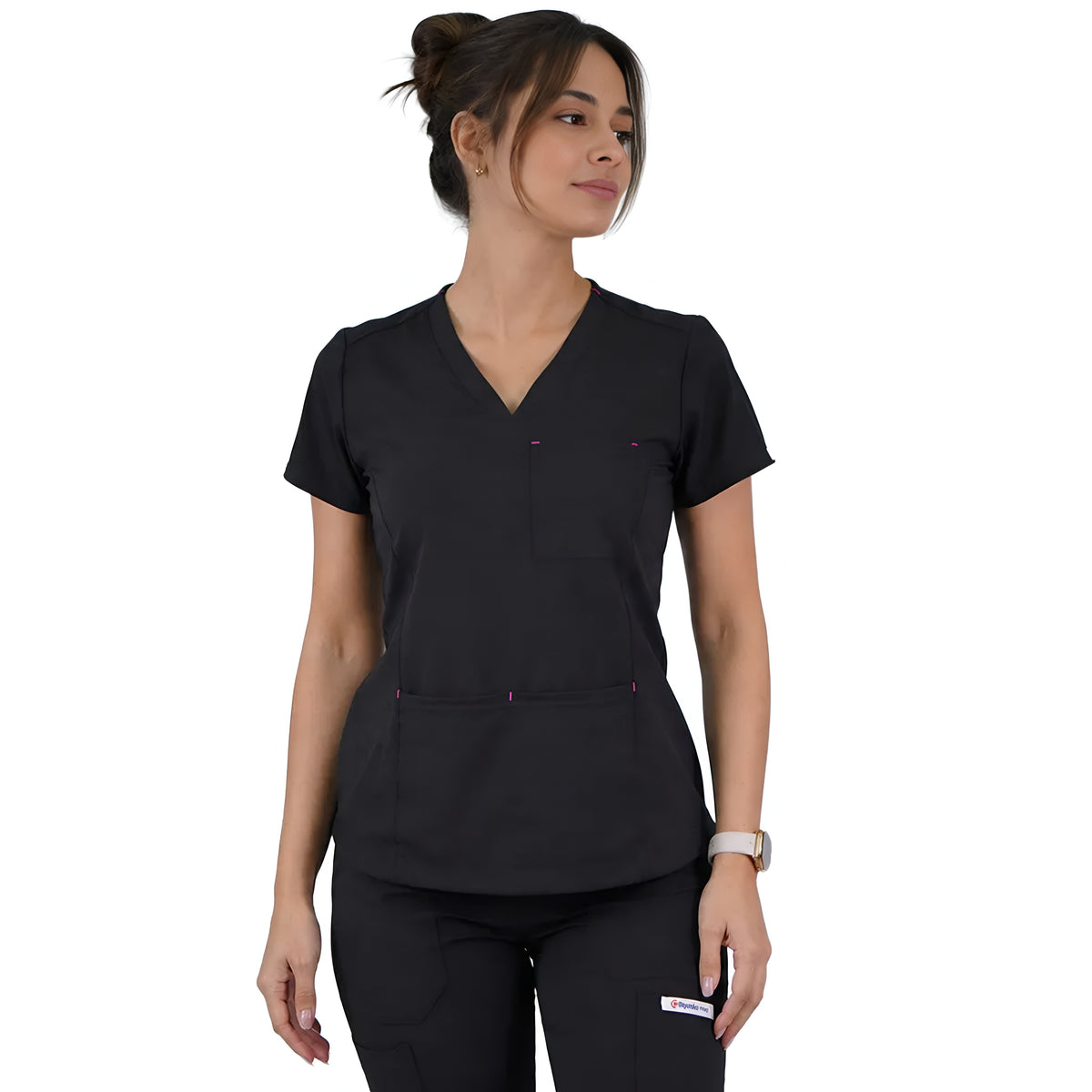 Delantal Mujer Violeta Antifluidos Negro