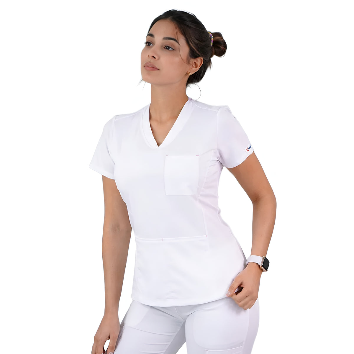 Delantal Mujer Violeta Antifluidos Blanco