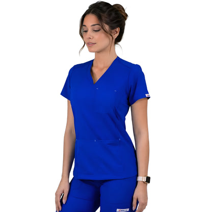 Delantal Mujer Violeta Antifluidos Azul Rey
