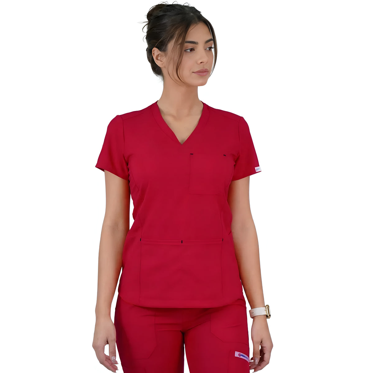 Delantal Mujer Violeta Antifluidos Rojo