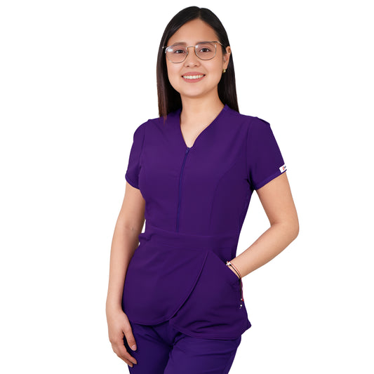 Delantal Mujer Tulipan Antifluidos Morado Oscuro