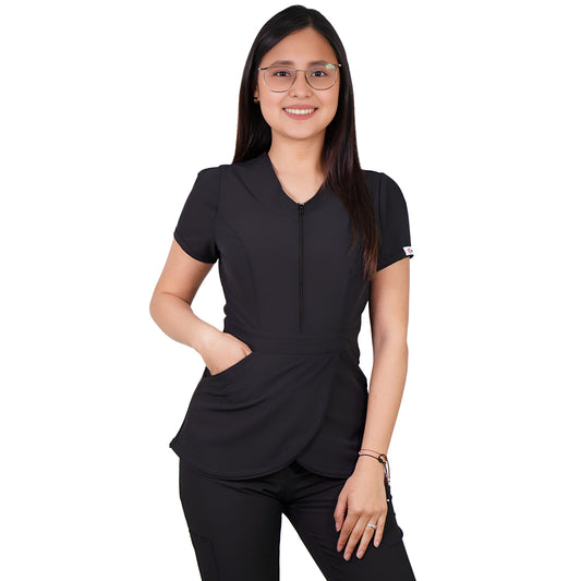 Delantal Mujer Tulipan Antifluidos Negro