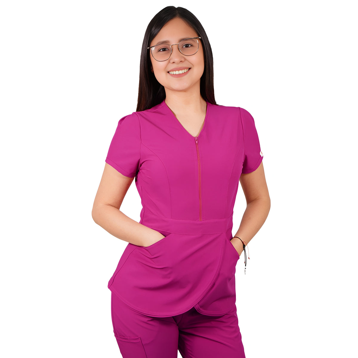 Delantal Mujer Tulipan Antifluidos Fucsia