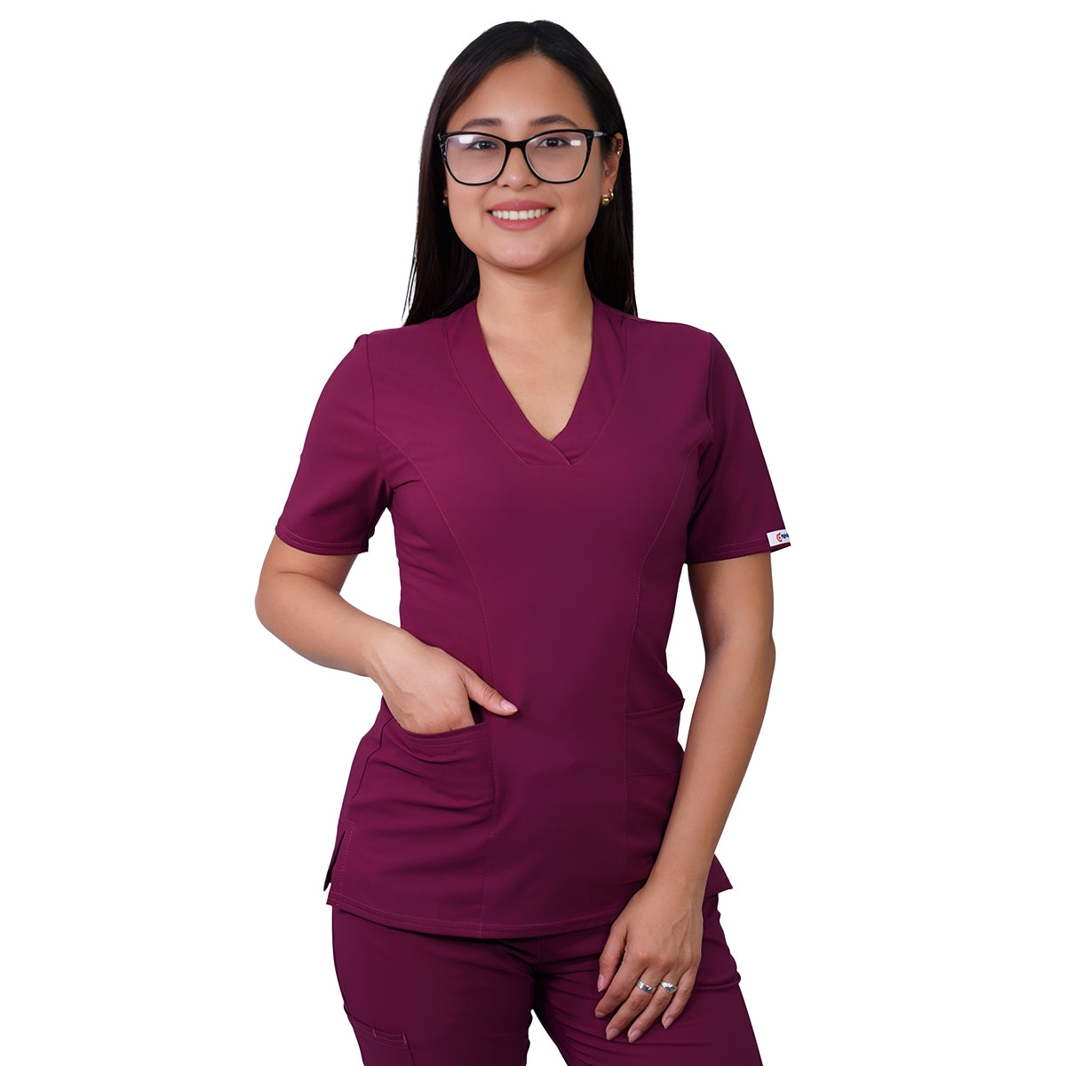 Delantal Mujer Clasico Antifluidos Burdeo
