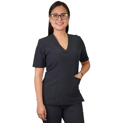 Delantal Mujer Clasico Antifluidos Gris Acero