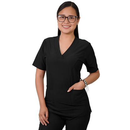Delantal Mujer Clasico Antifluidos Negro