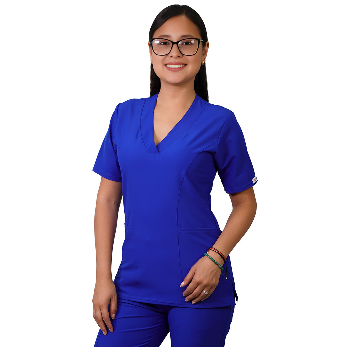 Delantal Mujer Clasico Antifluidos Azul Rey