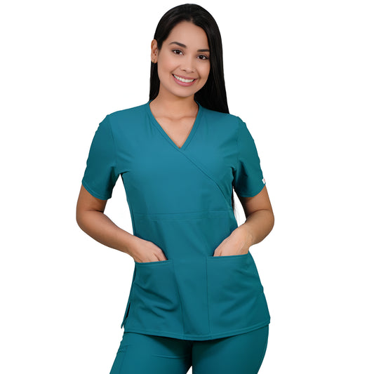 Delantal Mujer Tradicional Antifluidos Verde Turquesa