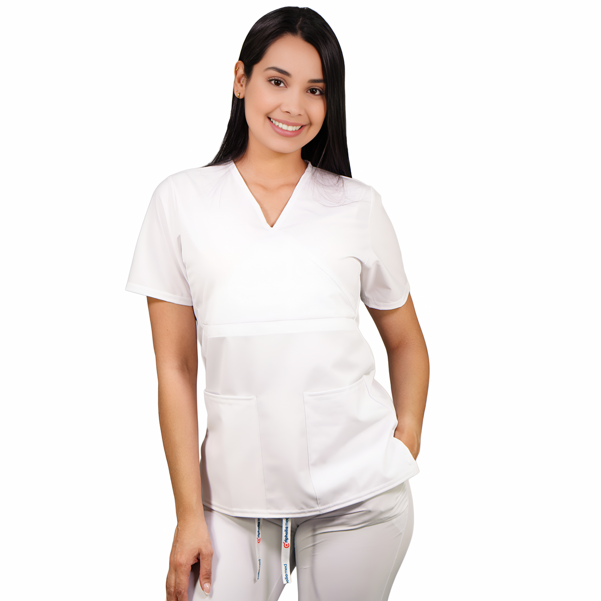 Delantal Mujer Tradicional Antifluidos Blanco