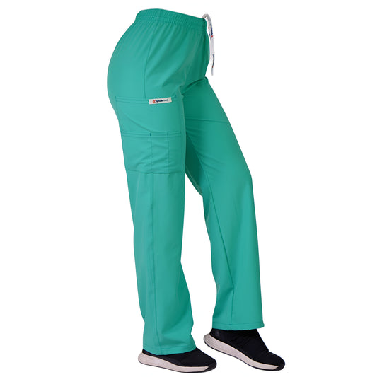 Pantalón Recto Antifluidos Unisex Verde Pastel