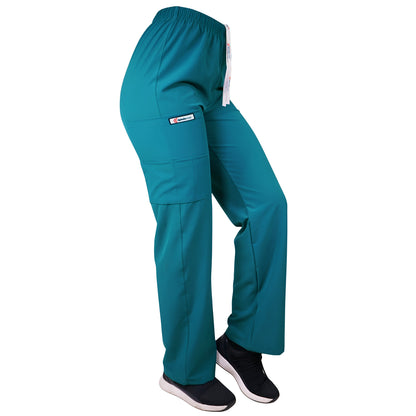 Pantalón Recto Antifluidos Unisex Verde Turquesa