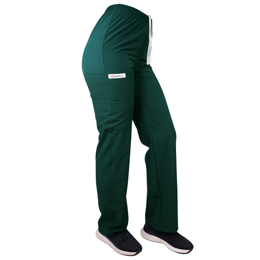 Pantalón Recto Antifluidos Unisex Verde Botella