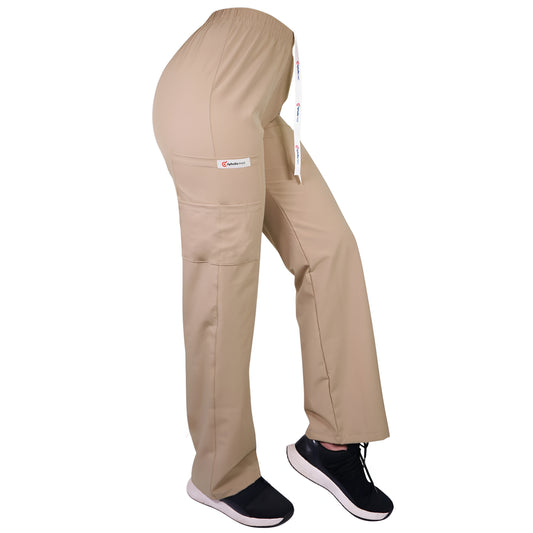 Pantalón Recto Antifluidos Unisex Beige
