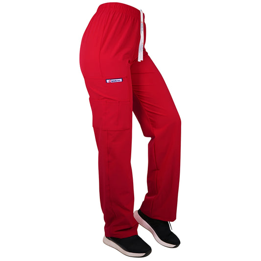 Pantalón Recto Antifluidos Unisex Rojo