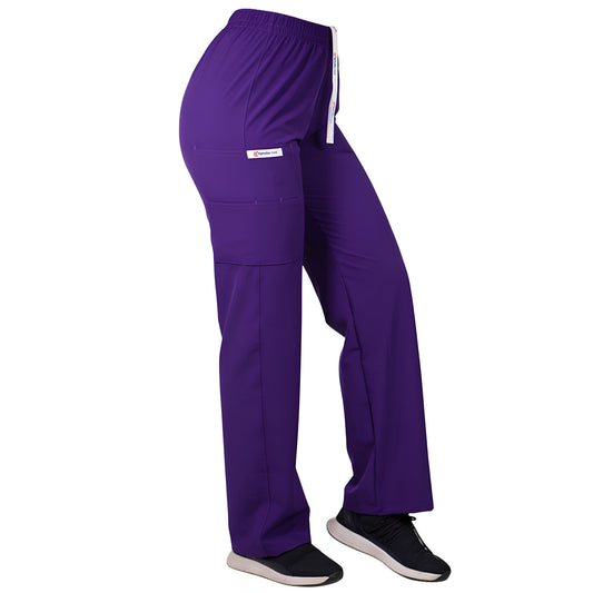 Pantalón Recto Antifluidos Unisex Morado Oscuro