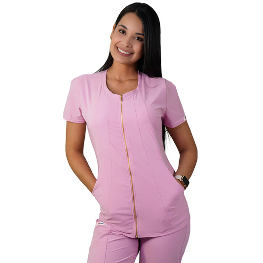 Delantal Mujer Lirio Antifluidos Rosado