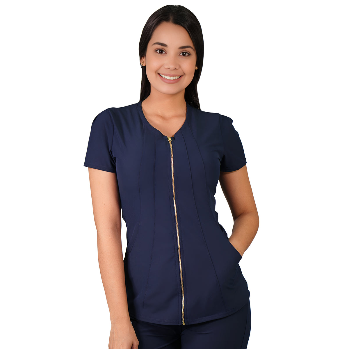 Delantal Mujer Lirio Antifluidos Azul Marino