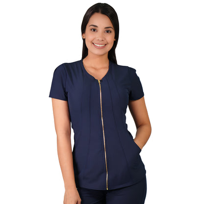 Delantal Mujer Lirio Antifluidos Azul Marino