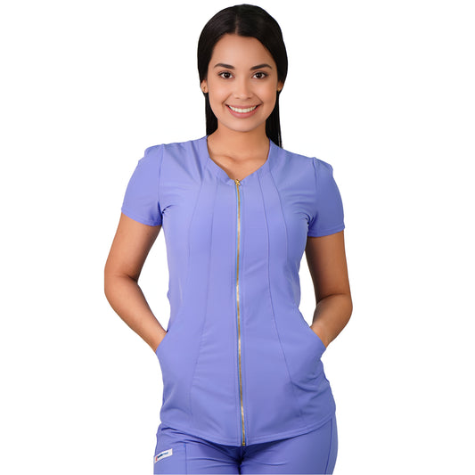 Delantal Mujer Lirio Antifluidos Celeste