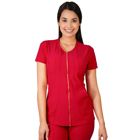 Delantal Mujer Lirio Antifluidos Rojo