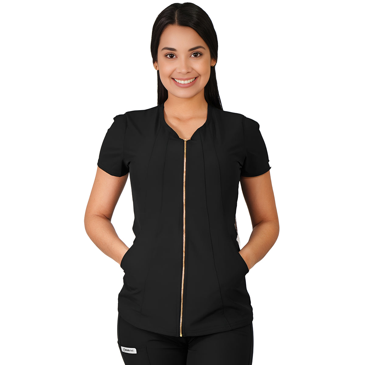 Delantal Mujer Lirio Antifluidos Negro