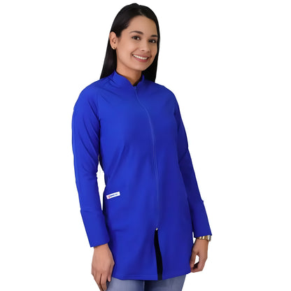 Bata Clínica Antifluidos Mujer Azul Rey