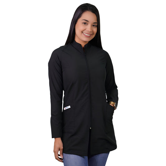 Bata Clínica Antifluidos Mujer Negro