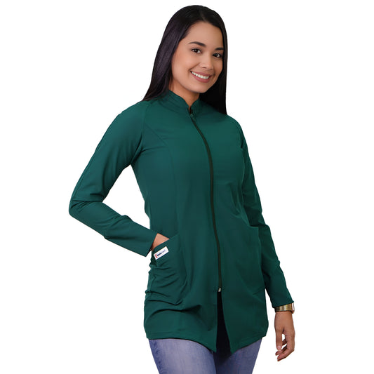 Bata Clínica Antifluidos Mujer Verde Botella