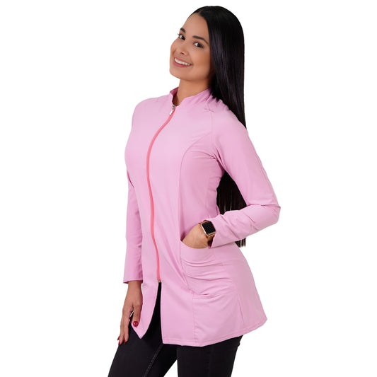 Bata Clínica Antifluidos Mujer Rosado