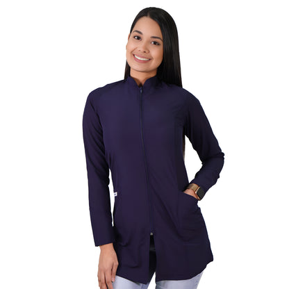 Bata Clínica Antifluidos Mujer Azul Marino