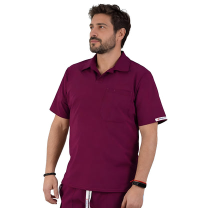 Delantal Amador Hombre Antifluidos Burdeo