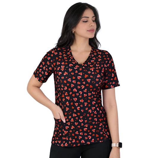 Delantal Elasticado Estampado Mujer
